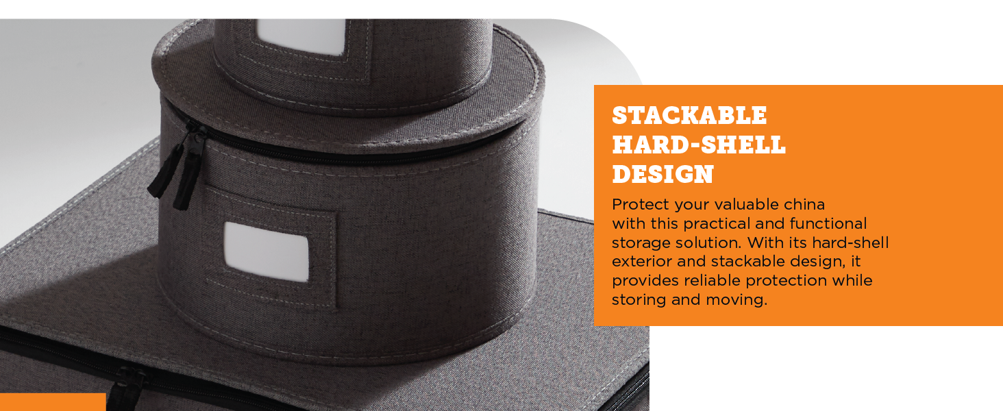 StorageLab Storage Containers 5-Piece Hard Shell Storage Cups, Mugs, and Plate Organizer