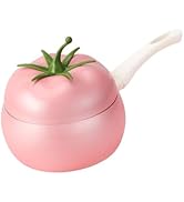 JUSTUP Milk Pot Grill Pan, 6.3 Inch Nonstick Frying Pan Saucepan with Anti Slip Handle,Tomato Ima...