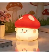 YR YRHH-PET Hug Mushroom Night Light, Cute Squishy Touch Lamp for Baby Kids | Rechargeable Safe S...