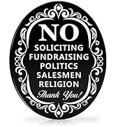 Signs Authority No Soliciting Sign for House | Metal Door Sign for deterring Unwanted Visitors | ...