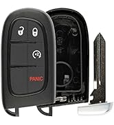Key Fob Shell, Alliskeys Replacement Smart Remote Key Case Cover 4 Buttons Suitable for 2013-2018...