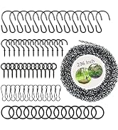 YINGFENG 236 Inch Black Metal Hanging Chains and Hanging Basket Hooks Set for Bird Feeders, Birdb...