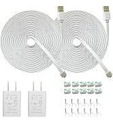 20FT Power Extension Cable Charger for Wyze Cam V3/V4/OG/V3 Pro, Eufy, SimpliSafe, Kasa,Blink Min...