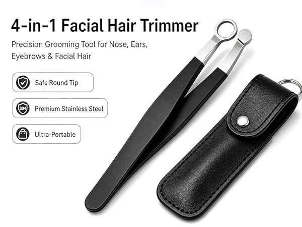 Manual facial hair trimmer