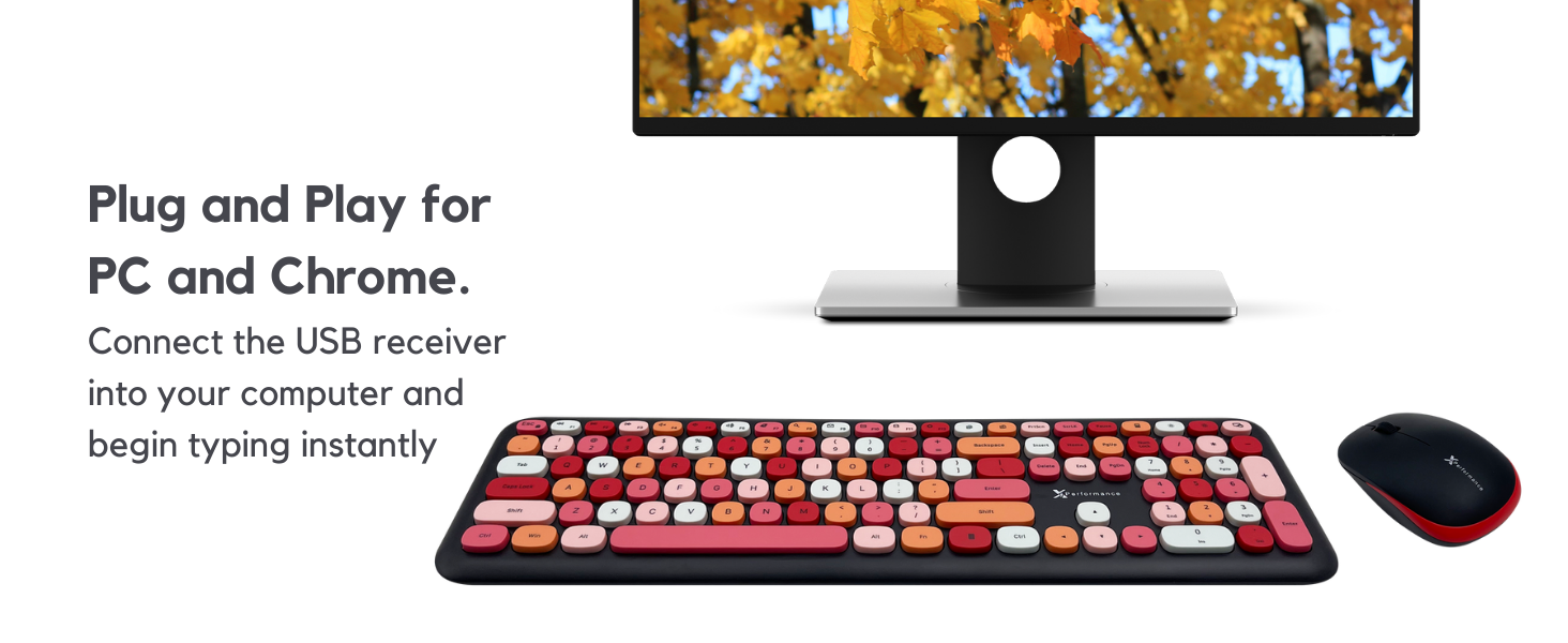 Wireless mouse and keyboard combo