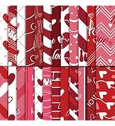 EggSun 48Pcs Heart Pink Scrapbook Paper Pad, 12x12 Inch Colorful Love Decorative Craft Paper for ...