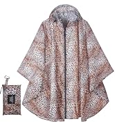 YOOTUKL Unisex Hooded Rain Poncho, Waterproof Raincoat Jacket with pocket for Adult, Rain Coat fo...