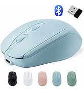 PiMivco Rechargeable Wireless Mouse, Bluetooth Mouse for Laptop/iPad/MacBook Pro/Air,Silent Mouse...