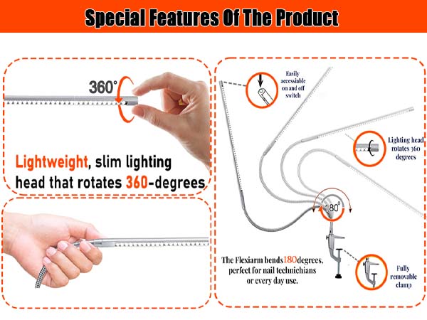 Desk lamp with Clamp