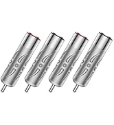 Viborg VR109R HiFi RCA Plug Male Connectors, PTFE Insulation, Rhodium Plated Pure Copper Phono RC...