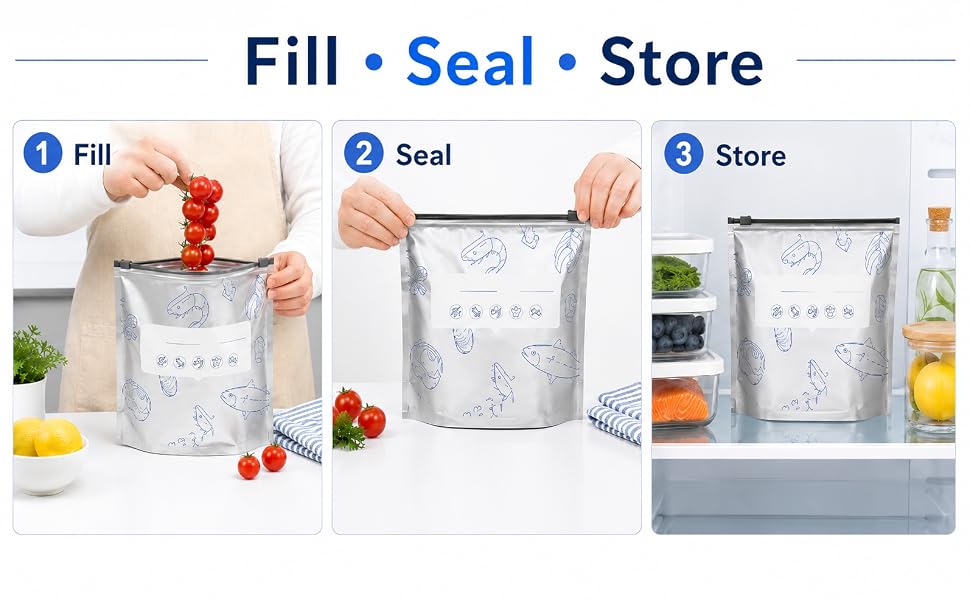 Reusable Aluminum Foil Sealable Storage Bags