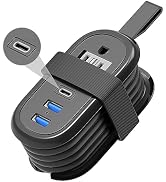 BEVA Travel Power Strip with USB Ports, 4FT Travel Flat Plug Extension Cord, Fast Charge PD 20W 2...