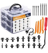 GOOACC 635Pcs Car Push Retainer Clips & Auto Fasteners Assortment -16 Most Popular Sizes Nylon Bu...