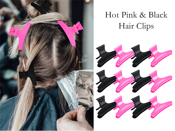 hot pink clips