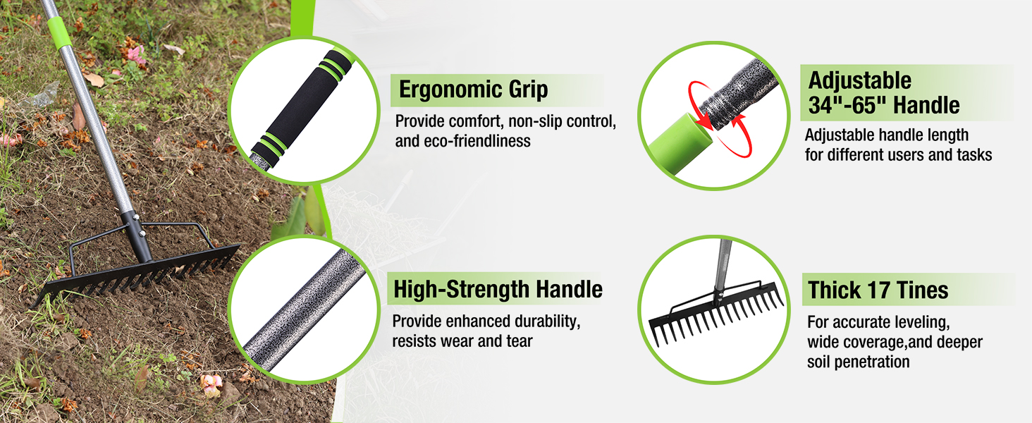 Heavy Duty Garden Rake