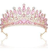 CAVETEE Birthday Crowns for Girls, Tiaras and Crowns for Women Girls Princess Crown and Tiara for...