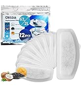 ORSDA Cat Water Fountain Filters, Replacement Carbon, Resin Filters for D30 67oz/2L Automatic Pet...