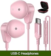 APETOO USB C Headphones for iPhone 15 Plus 16 Pro Max iPad Pro HiFi Stereo USB Type C Earphones U...