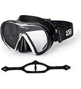 Scuba Diving Mask for Adults - Anti-Fog Swim Mask Wide View Swimming Goggles with Nose Cover Prof...