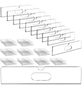 HOUSEDOMO Nameplate for Doors with Adhesive Tapes - 100 Pack 2x8 Inch Clear Acrylic Office Door N...