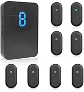 CallToU Caregiver Pager Wireless Call Button System Call Bell Alert Button Room Monitors for Elde...