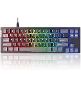YUNZII RT68 Rapid Trigger Gaming Keyboard,Hall Effect Magnetic Switch 68-Key Wired RGB Keyboard,G...