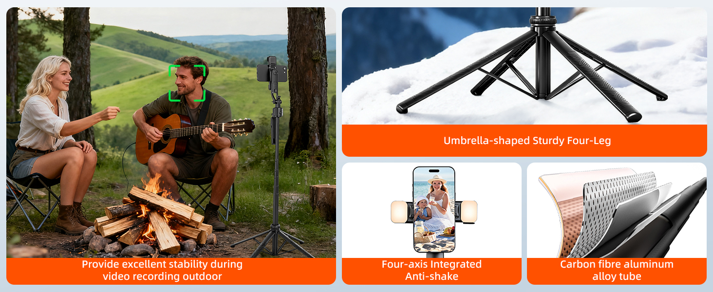 face tracking tripod for iphone with light