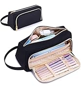 Large Capacity Pencil Case Trapezoid Large Storage Pencil Pouch for School Student, 9 Zipper Comp...
