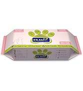 DR.EASY Super Caring Pet Wipes 100ct for Dogs and Cats, Cleans Ears, Face, Butt, Body and Eye Are...