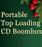 Portable Boombox CD Player, Top Loading CD Players for Home with Bluetooth, AM FM Stereo Radio
