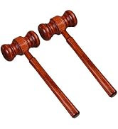 2 Pcs Wood Judge Gavels Auction Court Gavels Wooden Judge Hammers Wood Hammer Props Judge Costume...