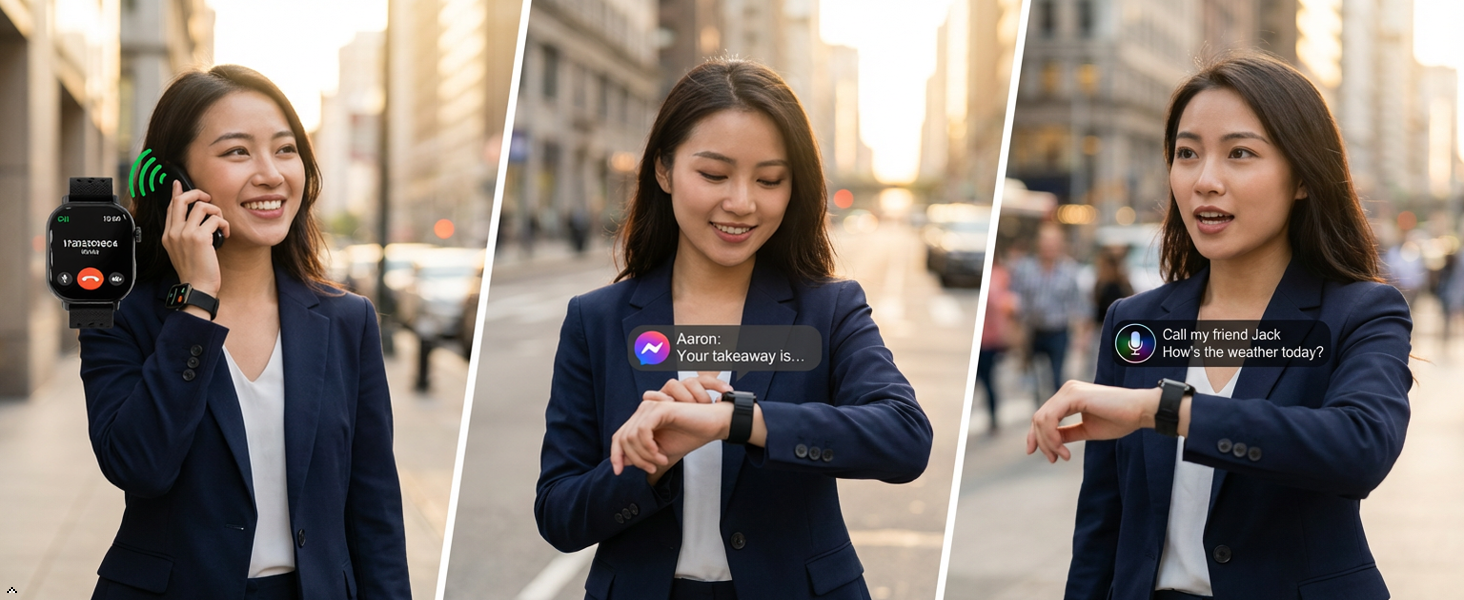 Clear call quality, supports voice control, and synchronized information.