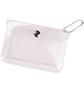 1Pc Clear Transparent Card Holder Wallet Small Coin Purse Keychain Womens Mini Change Pouch Credi...