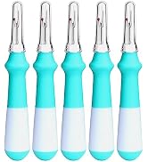 5 Pcs Ergonomic Grip Seam Ripper, Seam Ripper Set, Green Seam Rippers for Sewing,Thread Remover T...