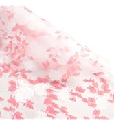 RUSPEPA 20 Sheets Flower Wrapping Paper - Elegant White Roses with Pink Leaves Design Packaging -...