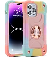 MARKILL Compatible with iPhone 14 Pro Max Case 6.7 Inch with Ring Stand, [Soft Silicone and Hard ...