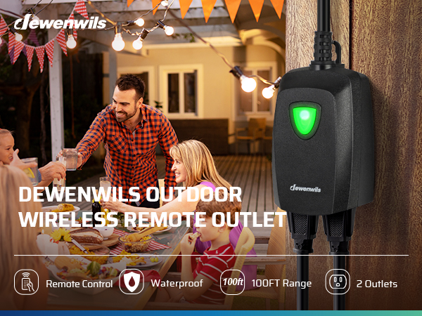 dewenwils outdoor remote control outlet