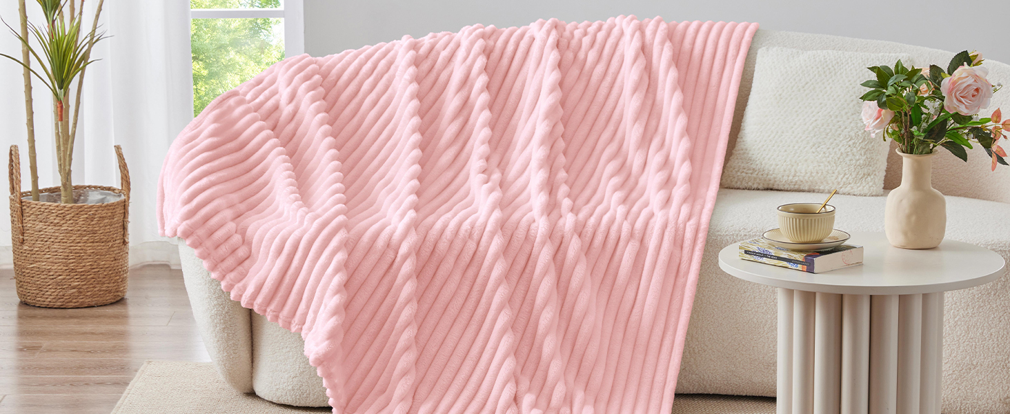 pink throw blanket