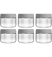 6-pack 10oz white glass jar with screw lid for overnight oats condiment salad dressing sauce baby...