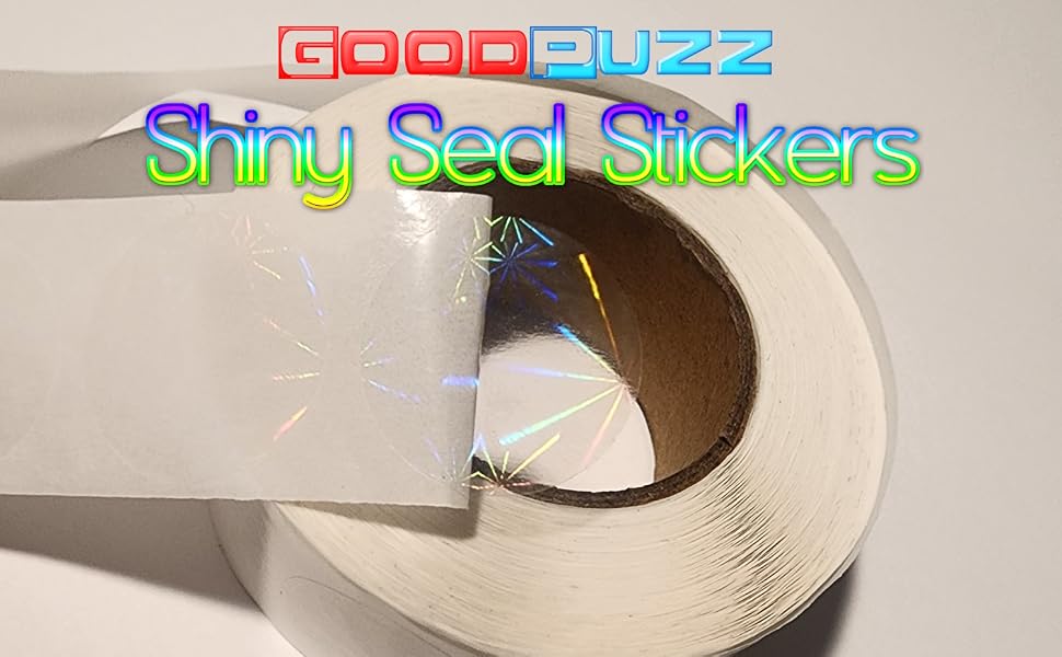 Shiny Seal Stickers, 1 inch Seal Sticker, 1" seal sticker, holographic sealing stickers