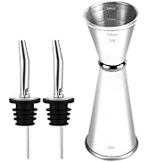 Pafusen Jigger for Bartending with 2 Pourers, Japanese Jiggers with 5 Measurements Inside, Jigger...
