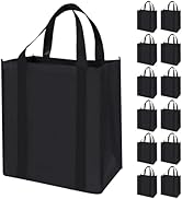 FF Uture 12 Pack Heavy Duty Reusable Grocery Bags - Large Shopping Totes Reinforced Handles, Hold...
