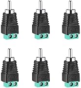 Iskueal RCA Plugs for Speaker Wire,RCA to AV Screw Terminal Connector, Phono RCA Male Plug Solder...