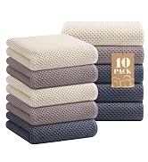 Homaxy 100% Cotton Waffle Weave Kitchen Towels, 10-Pack Ultra Soft Absorbent Dish Towels, Quick D...