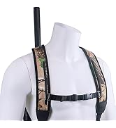 HUNTPAL Backpack Rifle Sling Hands-Free Stalker Sling with Swivels | Removable Swivels, Neoprene ...