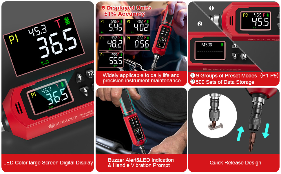 SUERCUP Digital Torque Screwdriver Set