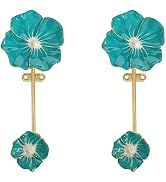 Pasiir 2 Pack Decorative Wall Hooks, Vintage Flower Shaped Metal Wall Hook for Hanging Coats Clot...