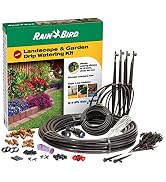 Rain Bird LNDDRIPKIT Drip Irrigation Landscape/Garden Watering Kit with Drippers, Micro-Bubblers,...
