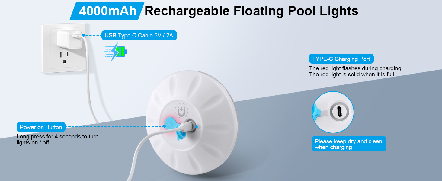 led pool lights floating