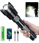 Grentay Rechargeable LED Flashlights 3600000 High Lumens,Super Bright Flashlight with Input and O...